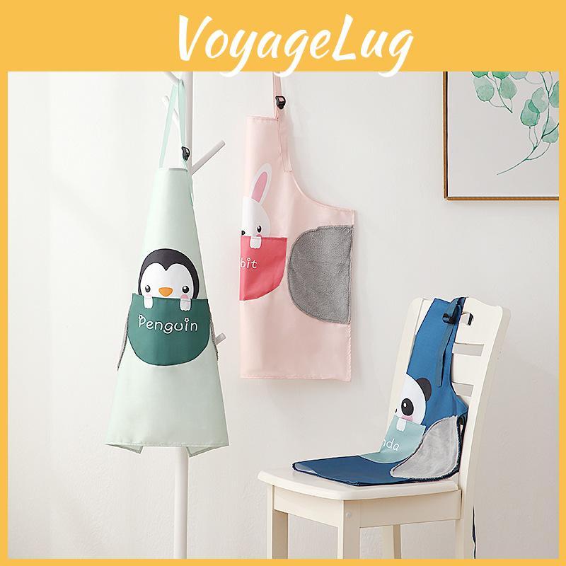 Resistant Waterproof Oil Polyester Oxford Stripeds Apron Wipe Hand Kitchens