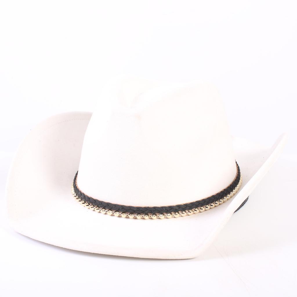 Popular European and American Classic Suede Western Cowboy Hat, Men's and Women's Fashion Big-brimmed Top Hat Shade