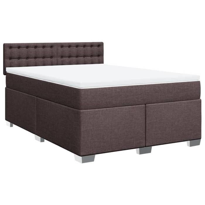 Maison Exclusive - Sommier à lattes de lit avec matelas Marron foncé 140x200 cm