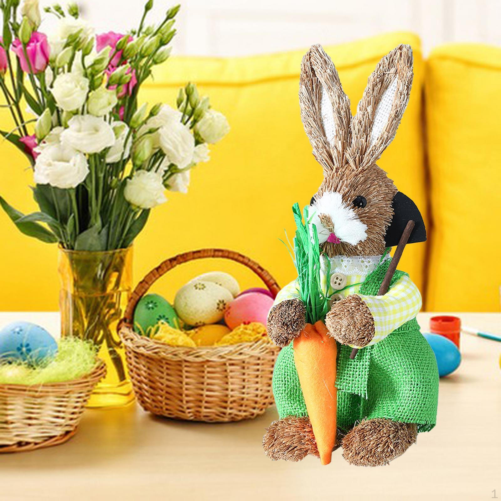 

Статуэтка статуэтка пасхального кролика украшение прекрасное настольное украшение для домашнего рабочего стола декор Green Boy Carrot