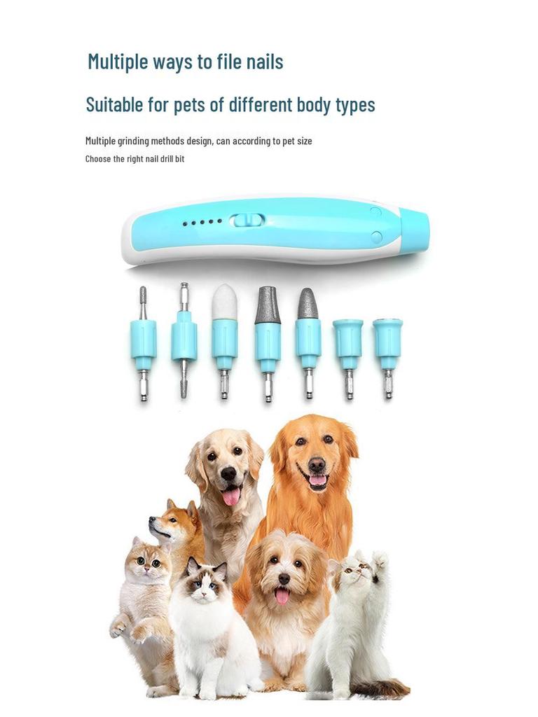 5-Speed Adjustable LED Pet Nail Grinder for Cats & Dogs