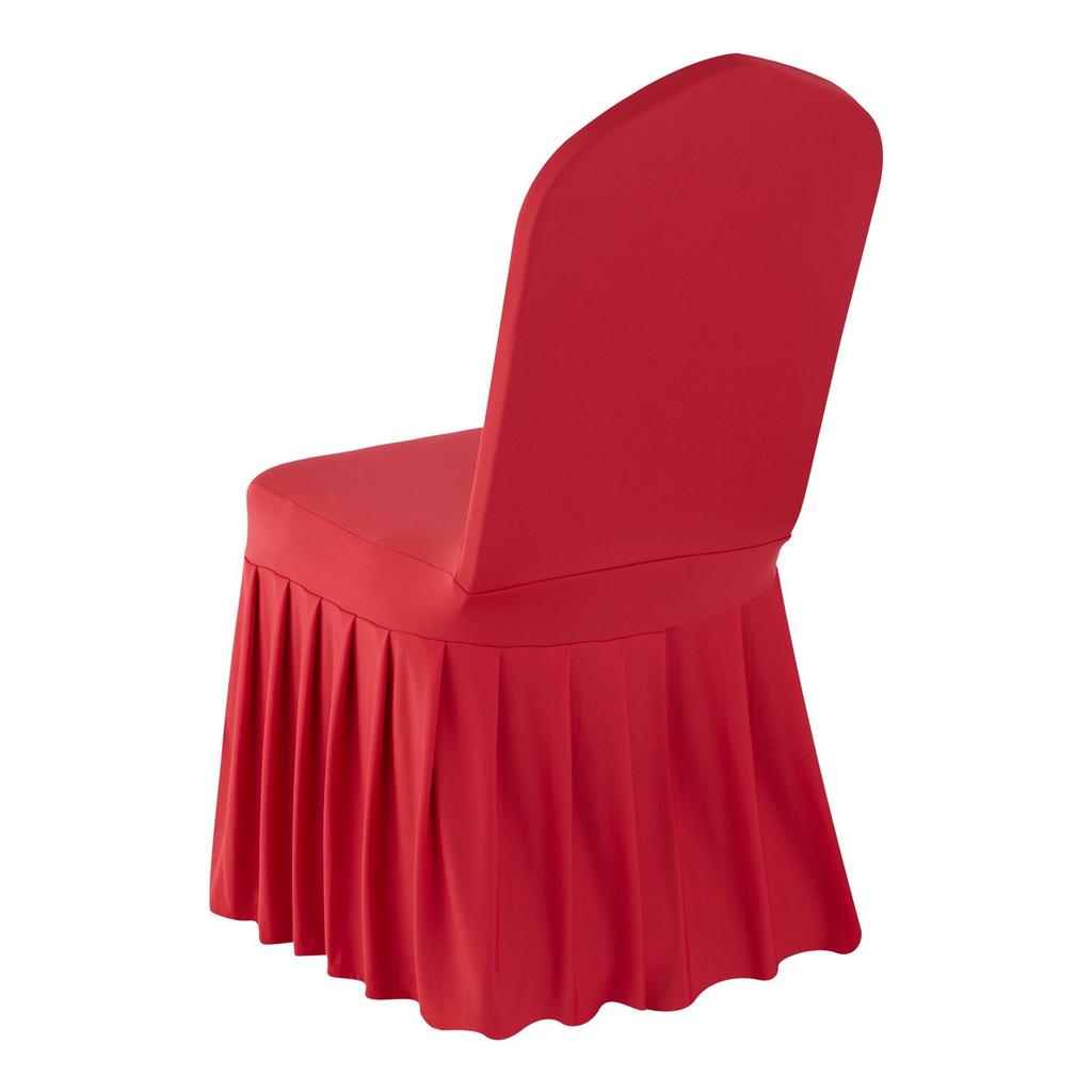 30 Pcs Red Chair Covers, Polyester Spandex Chair Cover, Stretch Slipcovers for Wedding Party Dining Banquet Flat-Front Chair Covers, Fits Chair
