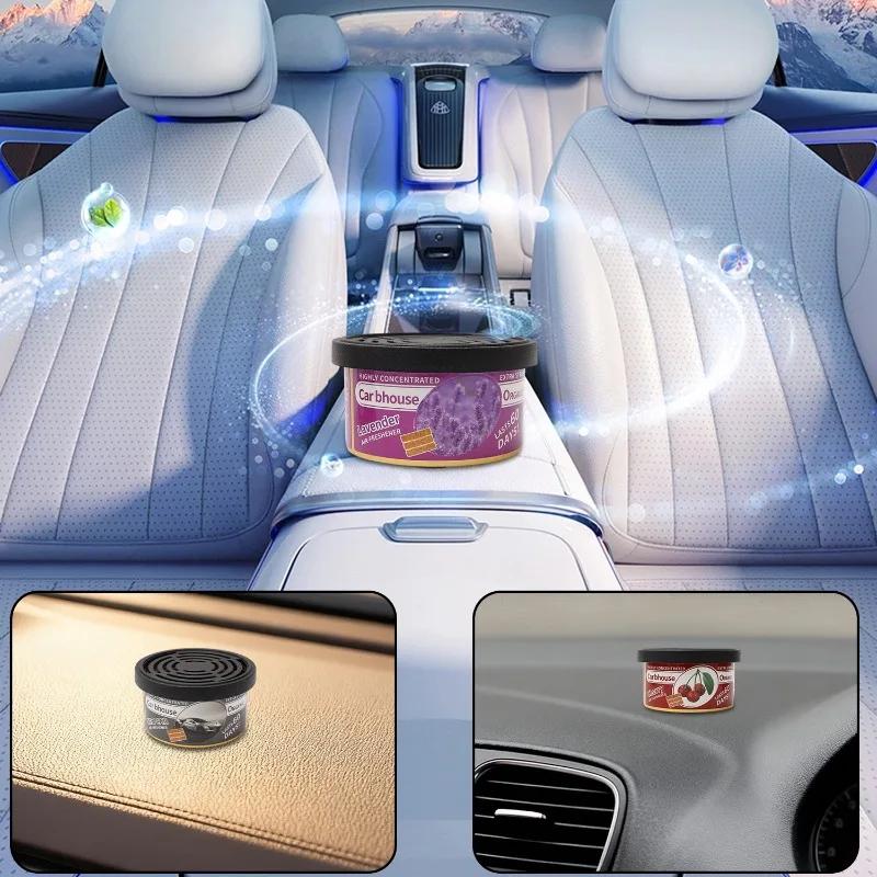 Car Fragrance Accessories Air Freshener Dashboard Decorative Wood Block Canister Odor Eliminator Car Aromatherapy Ornament