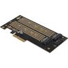 PCIE to M.2 SATA+NVME Dual Disk Expansion Card for 2230 2242 2260 2280 22110 Size M.2 SSD
