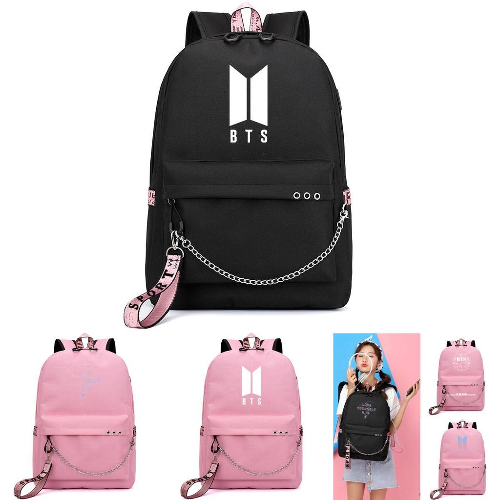 Zaino Kpop Bts Bangtan Boys Tela Zaino Scolastico Con Porta Usb E Design Elegante