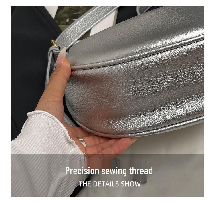 Damen Pendler Strukturierte Nischen Schultertasche - Trendig, Lässig, Vielseitige Knödel Umhängetasche