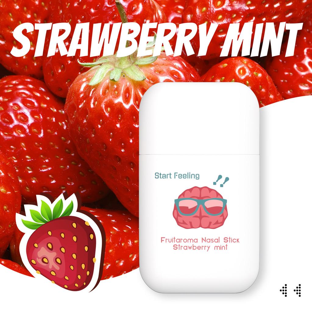 Fruit Scent Nasal Inhaler Stick, Refreshing Energy Stick for Drowsy Driving, Cooling Menthol Nasal Stick To Awaken Mind