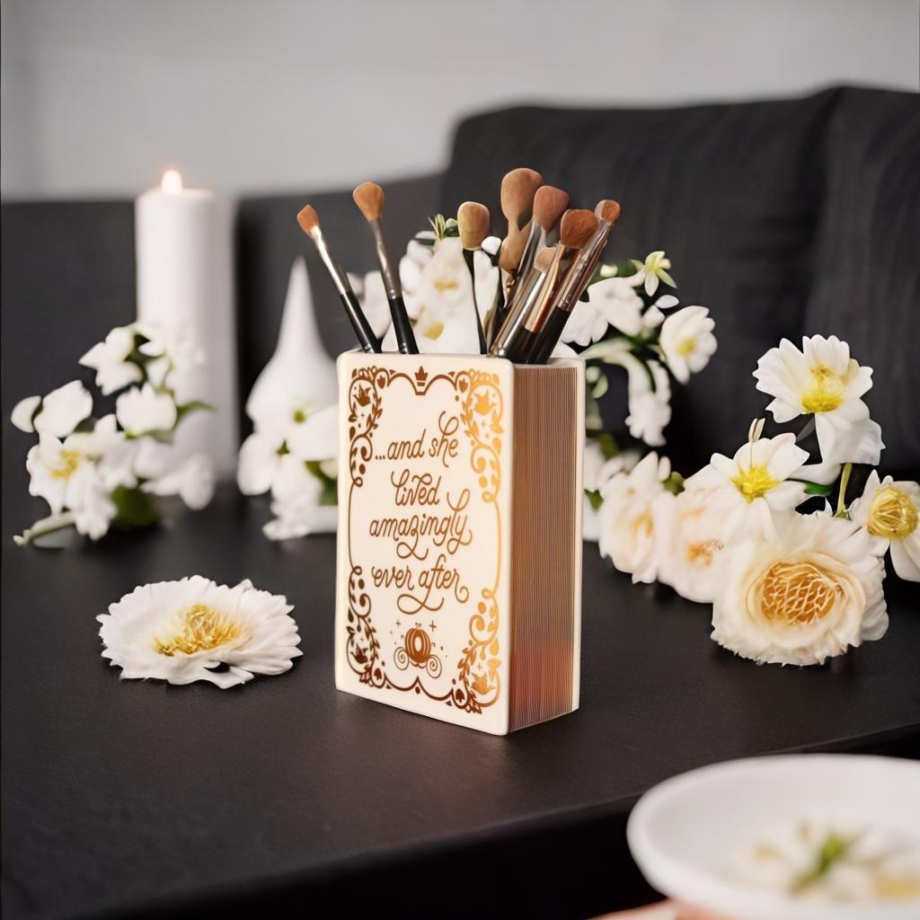 Luxury Ceramic Gold Book Vase Northern European Modern Flower vaseTable Wedding Hydroponics Room Plant Decoration