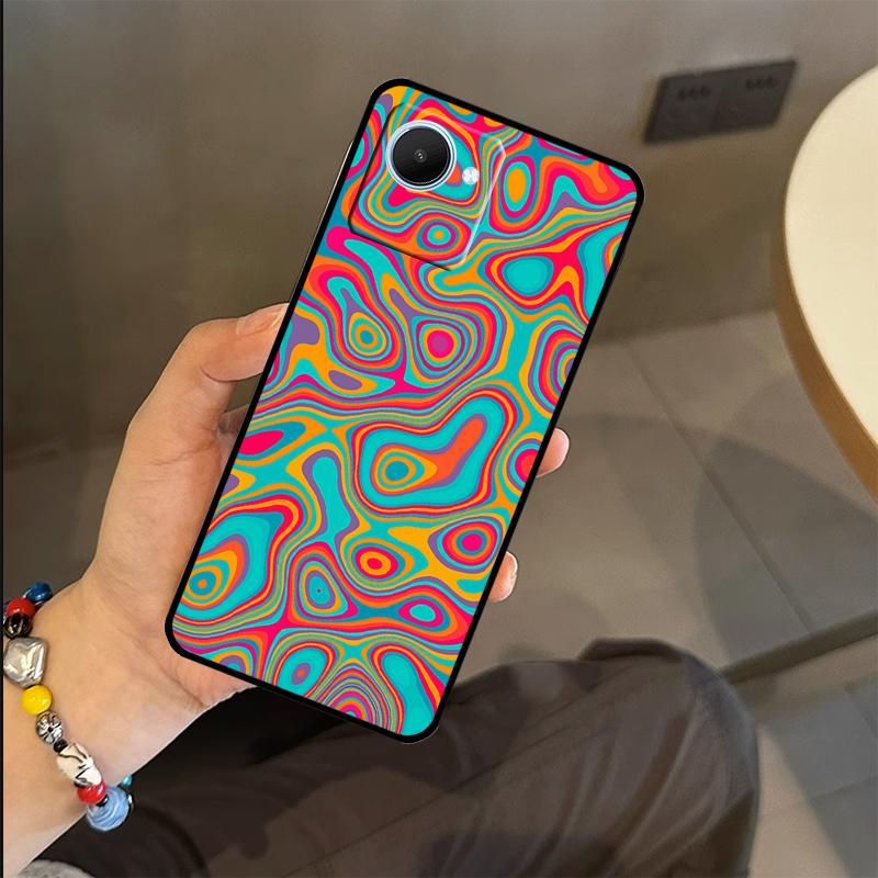 Vintage Ornament Case For Realme C63 C61 C55 C51 C53 C25 C65 C67 C71 C75 GT6 GT7 Pro 11 12 13 14 15 Pro Plus