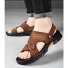 Fashion Summer Fashion Leather Flat Slip-on Outdoor Beach Men's Sandals Designer Soft Bottom Casual Driving Men Shoes Male Slippers