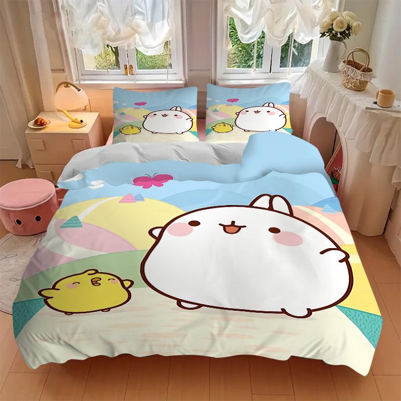 3pcs Cute Cartoon Animal Print Bedding Set-Perfect for Home Decor, Festive Gifts, and Daily Use!1202224a