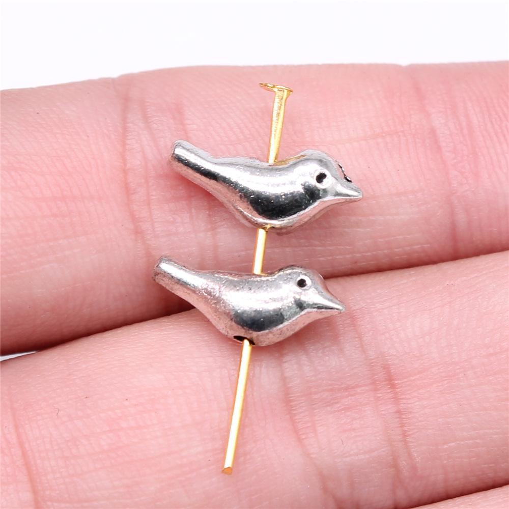 10pcs Bird Charms Antique Silver Color Bird Charms Pendants For Bracelets Flying Bird Charms Making Jewelry