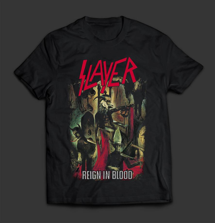 

Slayer T-shirt – Reign In BloodOfficial print on the back Unisex T-Shirt XXL