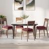 Seat Cushion Set 4 Pcs Burgundy Red 40 X 40 X 12 Cm Fabric