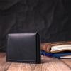 Stylish Wallet with a Coin Holder Inside Made of Genuine Leather GRANDE PELLE Wallet 16802 Black