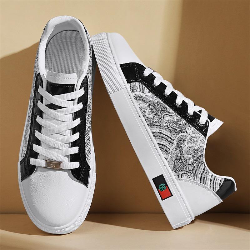 

Men s shoes 2025 new spring tide brand high-end versatile board shoes one-pedal casual leather shoes Korean version of Xiaobai tide shoes 44