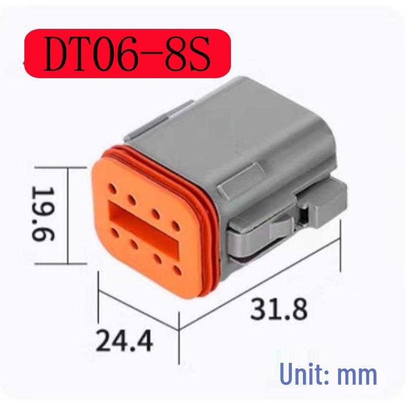 DT Series 2-12 Pin Waterproof Auto Connector (Deutsch Type) with Crimped Terminals