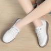 Casual Shoes for Women Spring and Autumn Soft-soled Non-slip Women's Shoes Travel Comfortable White Shoes Cowhide Sole Ladies Single Shoes