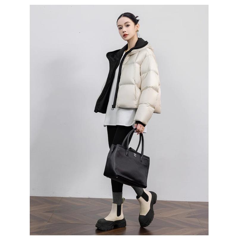 TIFICY Women's Fashion Casual Fall Winter Solid Color Print Long Sleeve Jackets & Coats Down Coats