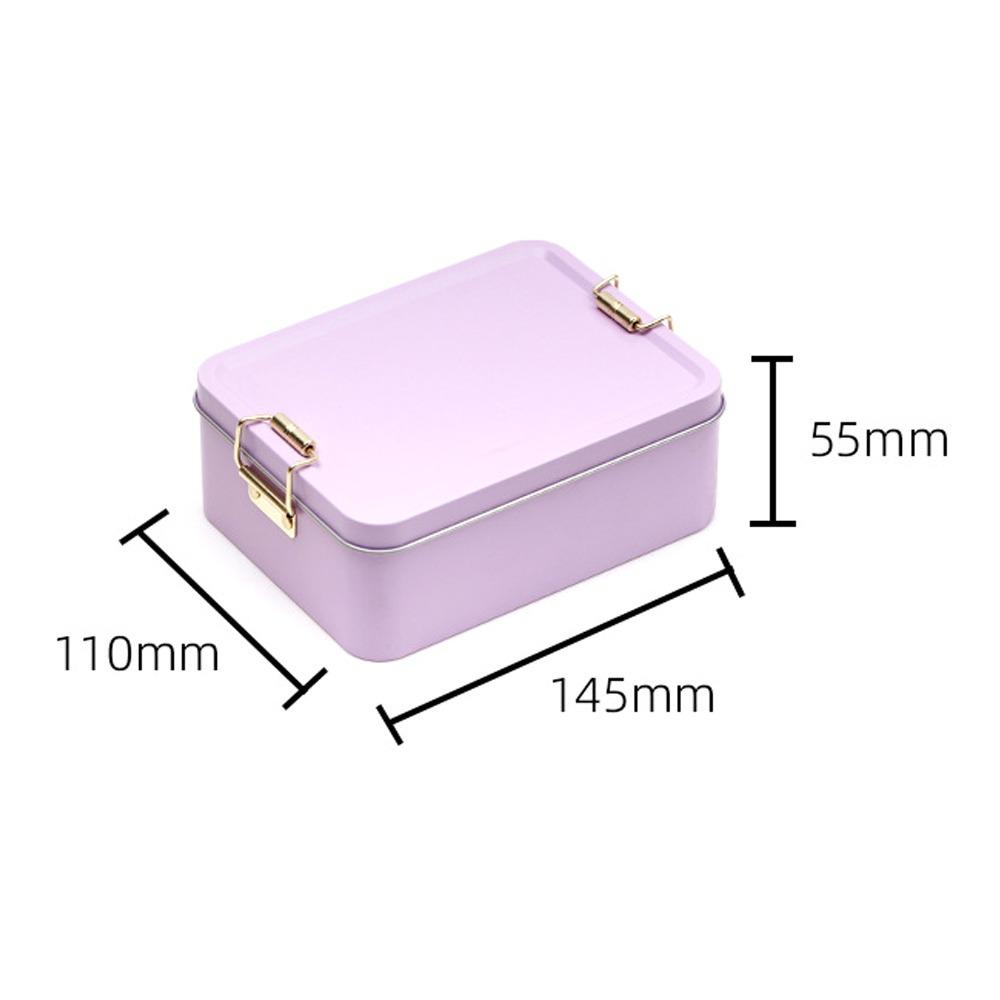 With Lid Tinplate Box Rectangular Shape Durable Material Rectangular Iron Box High Quality With Buckle Metal Storage Box