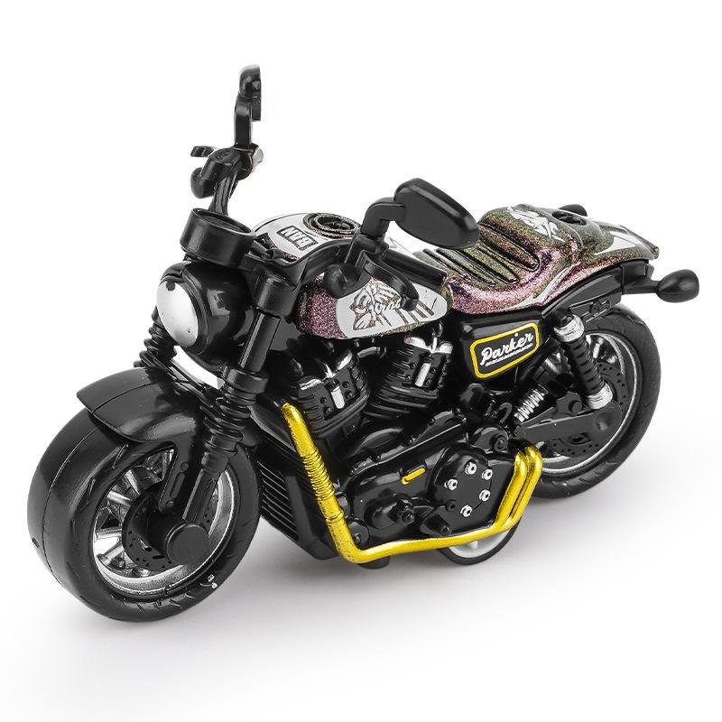 Trendy Mini Motorcycle Keychain Pendant: Cool Model Figurine Car Keyring Toy