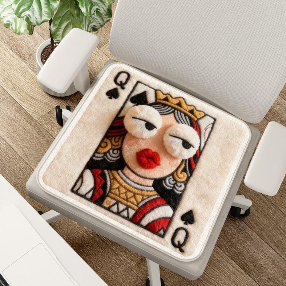 Rutschfestes Plüschkissen Dekorative Warme Sitzauflage Universelle Stuhlauflage Studentensitz