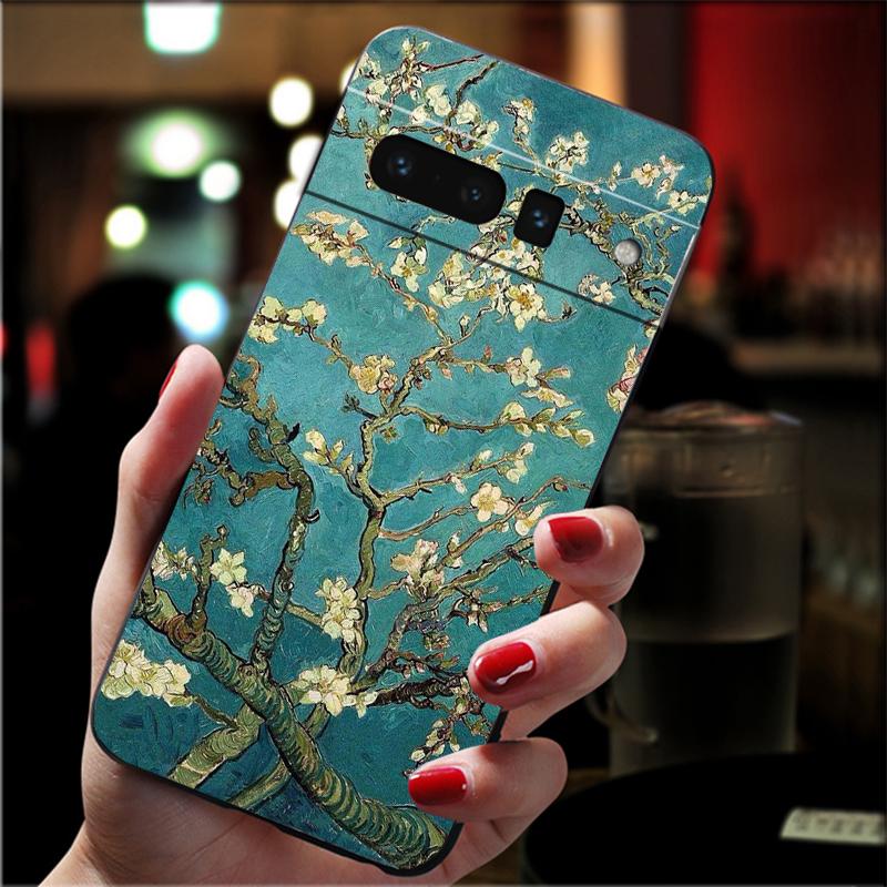 Van Gogh Sunflowers Cat Phone Case For Google Pixel 10 Pro 9 Pro XL 9A 8 7 6 Pro Pixel 8A 7A 6A Pixel 8 7 6 5