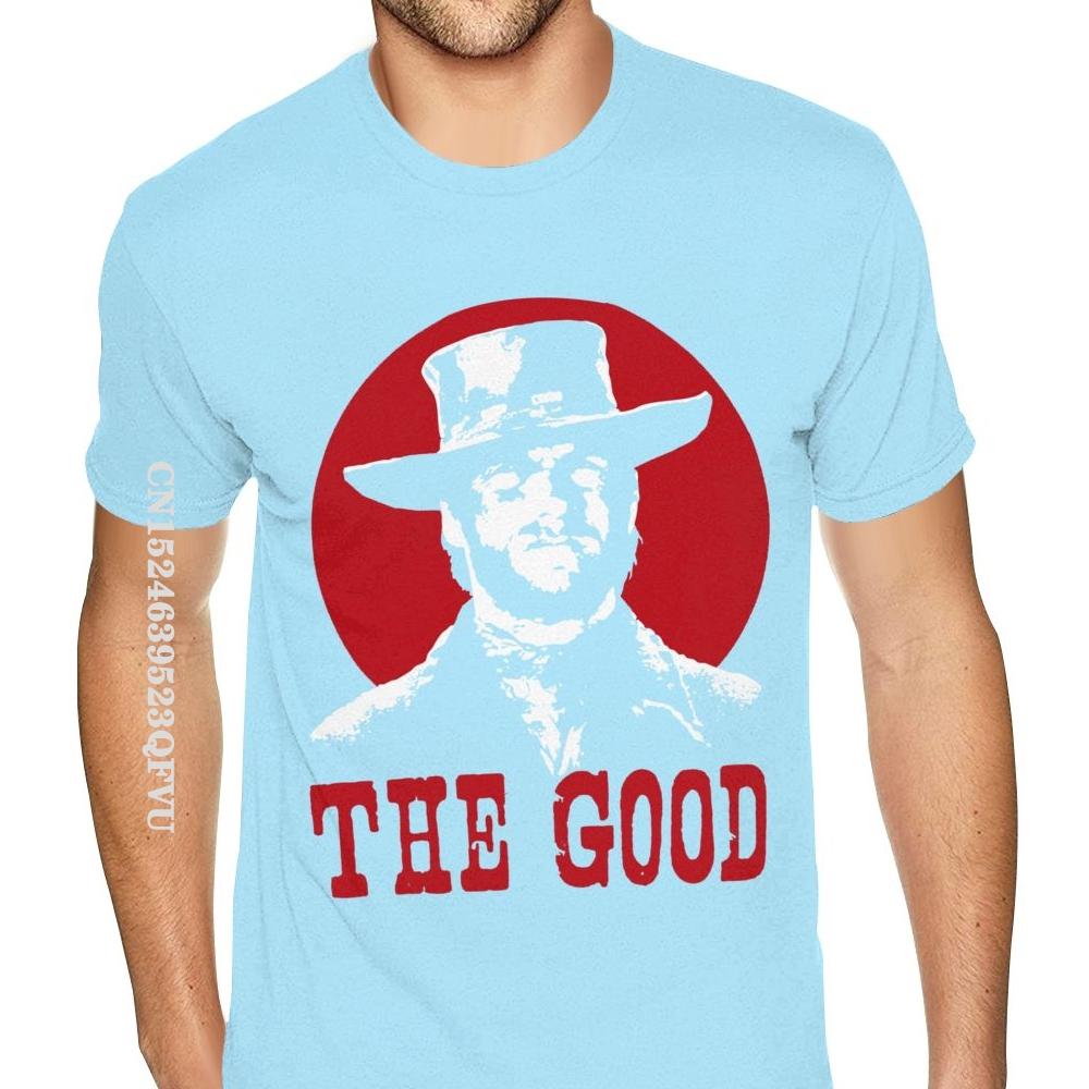 Geometric The Good The Bad And The Ugly Clint Eastwood Tee Shirts Tshirt Man Graphic Black Tees Shirt