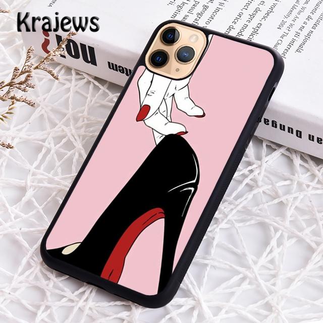 Krajews Red High Heel Shoes Cute Phone Case Cover For iPhone 17 Air 16 15 14 Plus 11 12 13 Pro Max Coque Shell Fundas