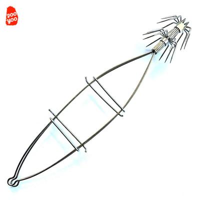 1PC Sea Fishing Squid Octopus Hook Stainless Steel Double-layer Umbrella Hook Single-layer Umbrella Strong Point Luminous Beads