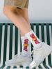 5 Pairs Men's Trendy Mid Length Socks Various Style Randomly Paired Fashionable Skateboard Socks High-quality Autumn Men's Socks