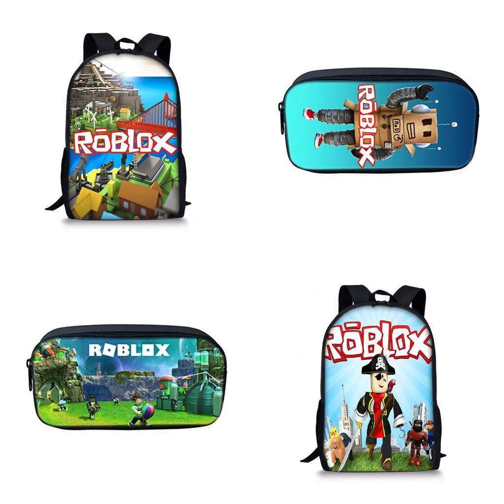 Sac à dos Roblox Grande capacité et fermetures éclair doubles fluides pour l'école et les voyages