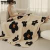 WTEMPO Sunflower Printed Large Size Retro Foldable Blankets Simple Four Seasons Lightweight Soft Quilts Thickened Student Soft Dormitory Blankets