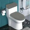 2Pcs/Set FleeceToilet Seat Cover Elastic Solid Color Toilet Lid and Tank Covers Toilet Cushion Pad Protector Case for Home Hotel