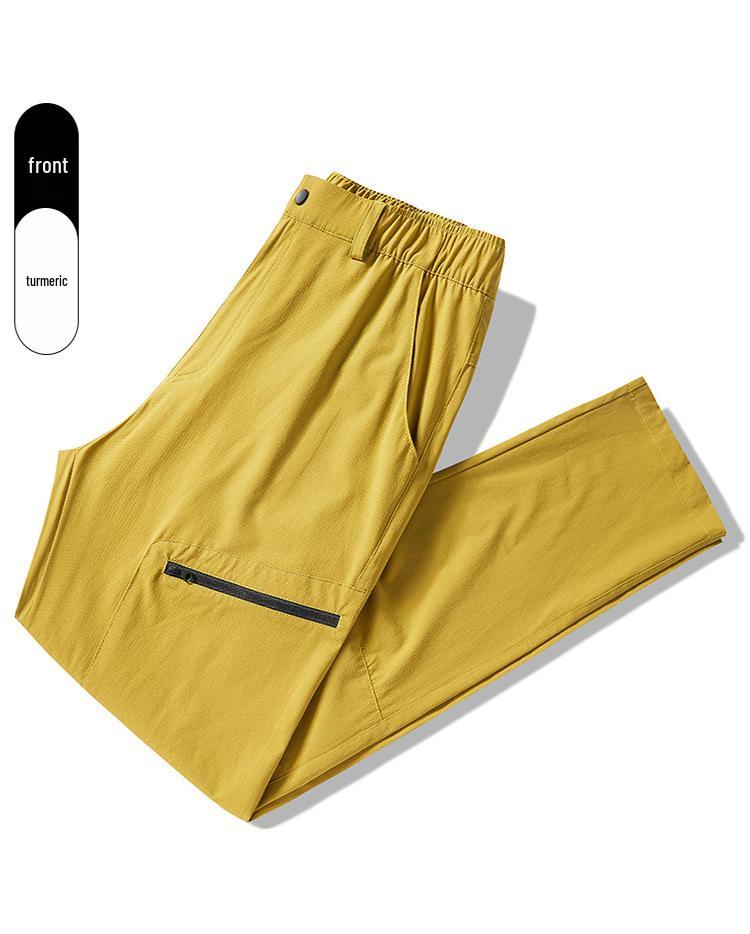 Plus Size Quick-Dry Antibacterial Casual Cargo Pants: Breathable, High Elasticity, Straight-Leg for Summer