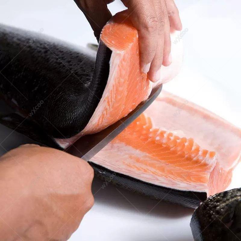 Professional Chef's Knife Salmon Slicing Knife Japanese Sashimi Knife Single-edged Blade Sushi Fish Knives Meat Cleaver with Box