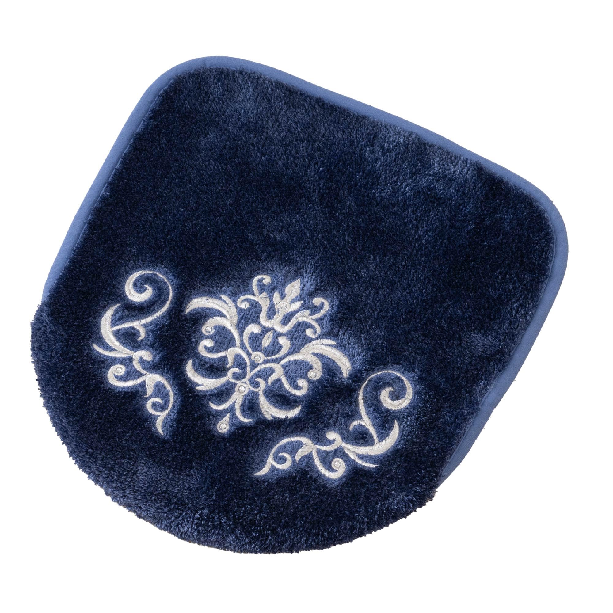 

Senko NYNAS Royal Palace Toilet Lid Cover Navy Blue Rhinestone Elegant 14576 Regular/Cleaning