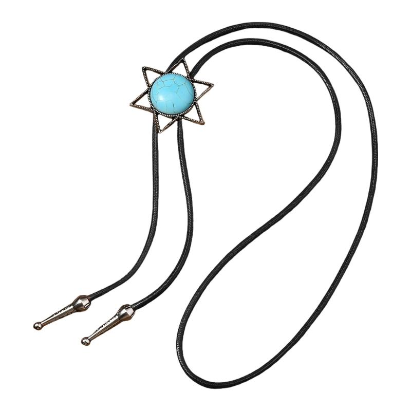 Боло-галстук Ковбойский костюм Аксессуар для мужчин и женщин Регулируемая длина Винтажный металлический кулон-бабочка Галстук-ожерелье