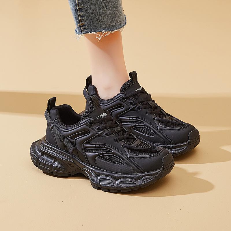 New Breathable Women's Thick-soled Height-increasing Dad Shoes, Versatile Casual Sports Shoes