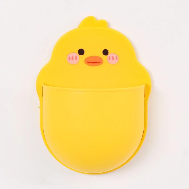 Bonito desenho animado caneta titular autoadesivo armazenamento rack organizador de mesa kawaii papelaria telefone móvel cosméticos pincéis titular escritório