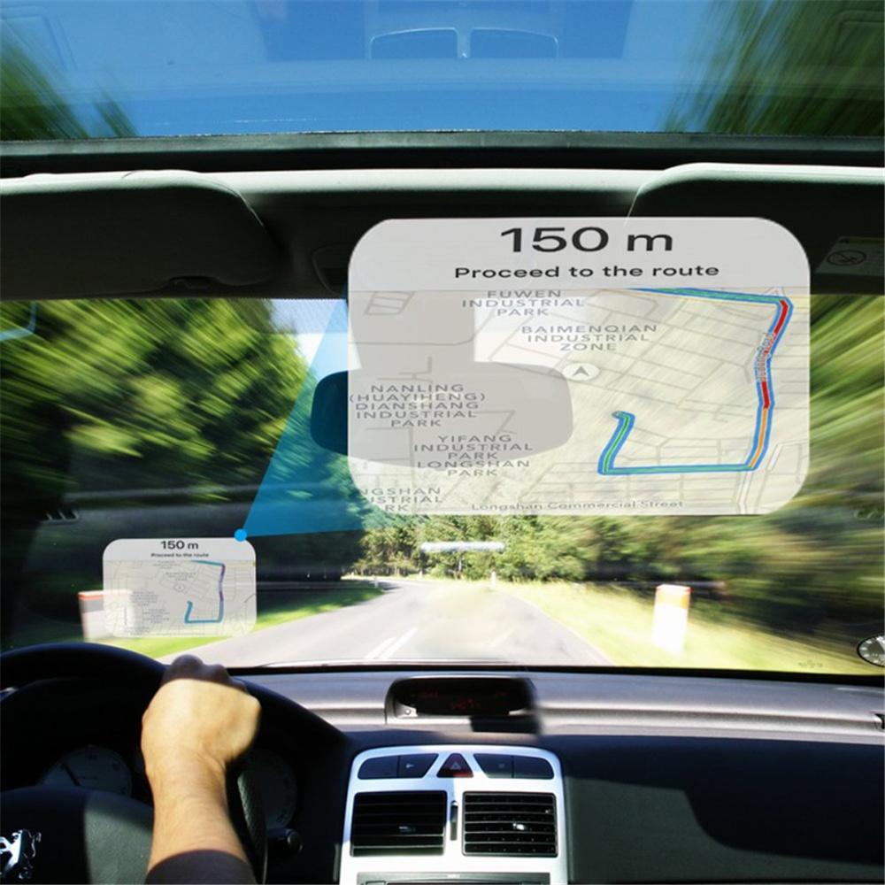 2ks HUD Fólie Univerzální Auto Head-up Displej Exkluzivní Průhledná Fólie Reflexní Fólie na Čelní Sklo Nástroj pro GPS Navigaci