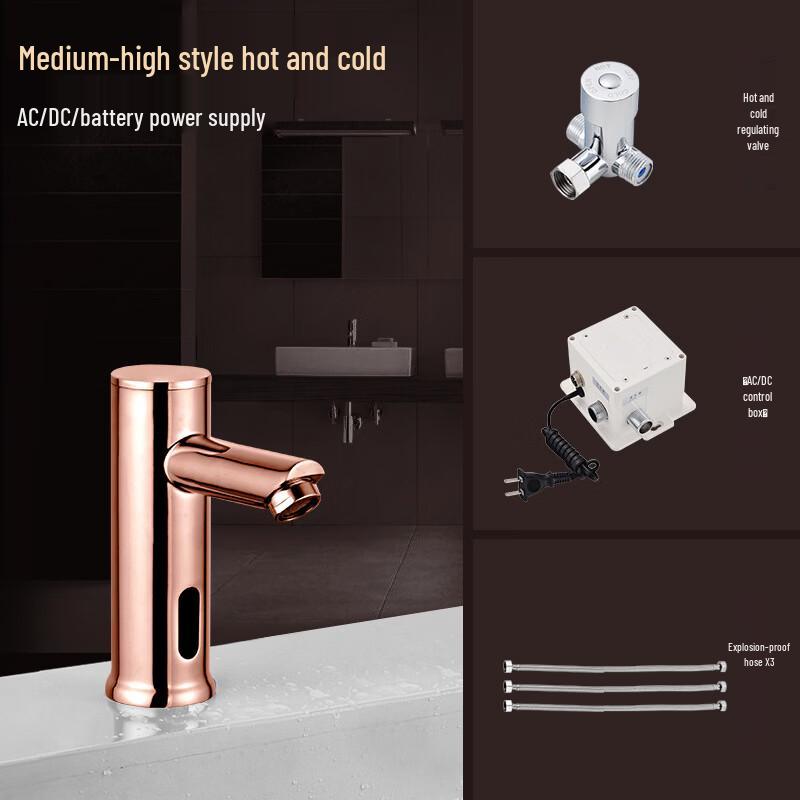 

TLXT Rose Gold Countertop Basin Faucet Set