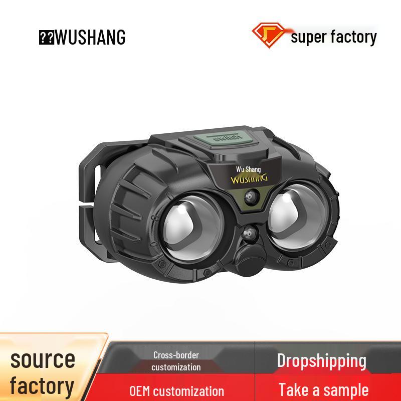 Wu Shang Multifunctional Mini COB Rechargeable LED Headlamp with Built-in Strong Light for Outdoor Use