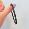 KNOBSPIN 3mm 4mm Black Moissanite Tennis Bracelet Full Diamond GRA 925 Silver Plated Hiphop Bracelets for Women Man