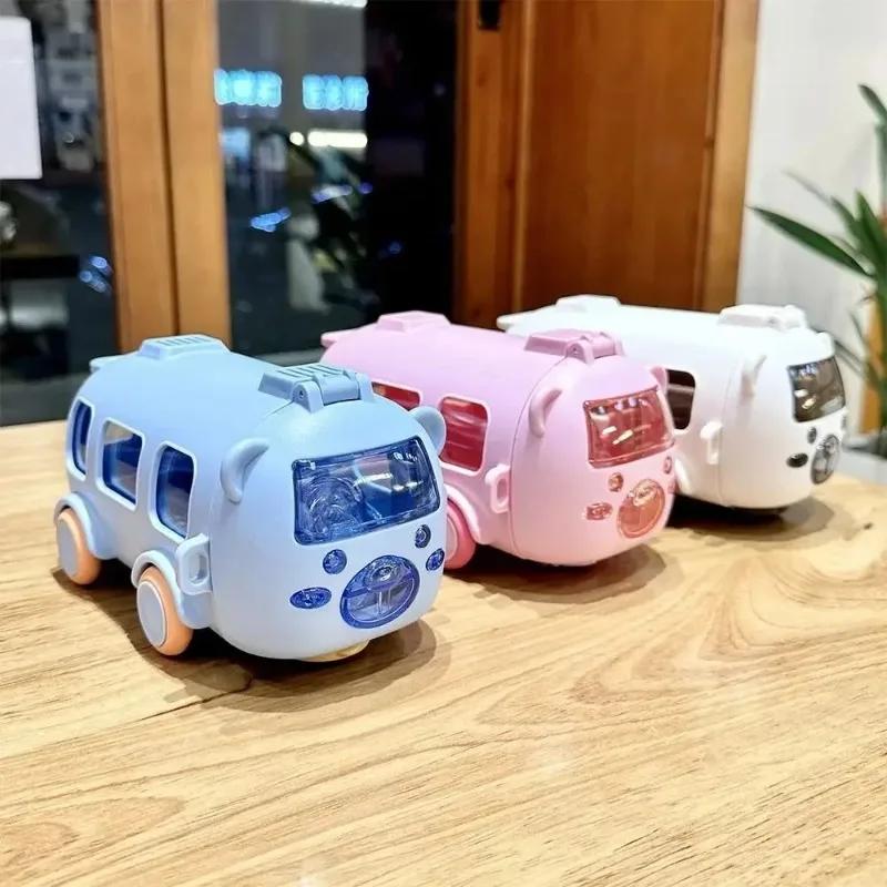 Cartoon Bus Straw Cup Cute Large Capacity Outdoors Car Water Cup Children Drinkware Bounce Straw Kettle