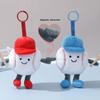 Badminton Baseball Tennis Plush Toys with Feet Smiling Face Expression Ball-type Pendant Children's Dolls Birthday Gifts