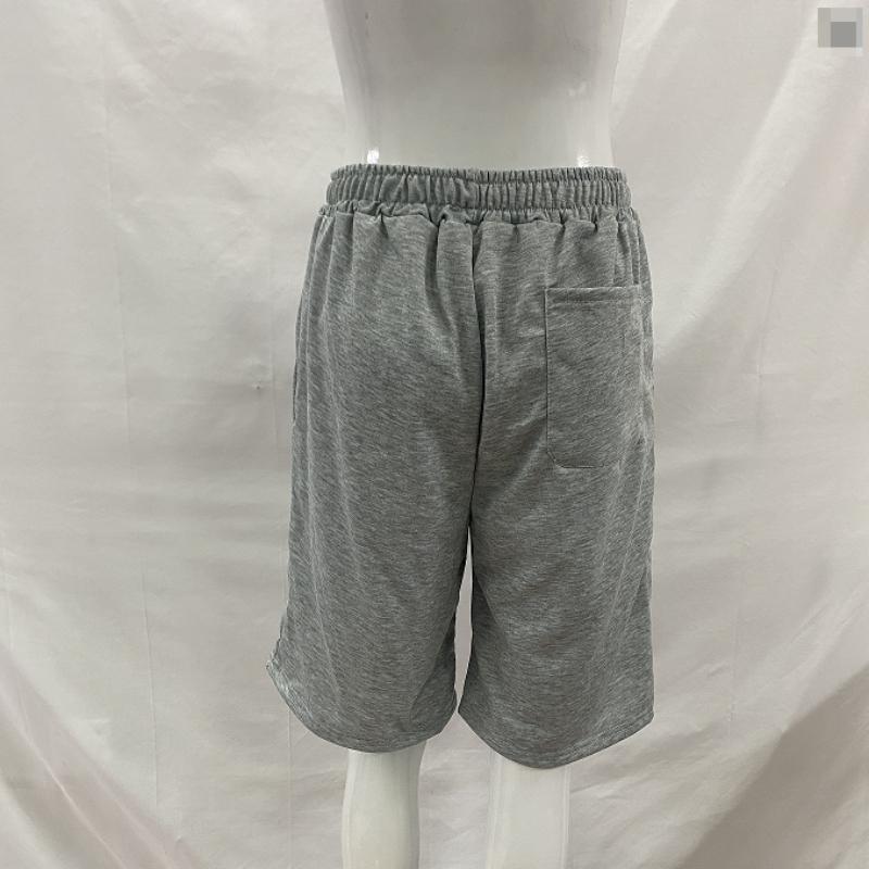 European and American pure color casual high street hip-hop street Y2K embroidered shorts