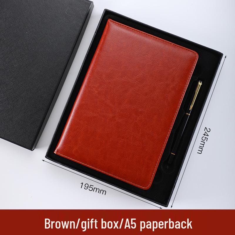 A5 Custom Imitation Leather Notebook Gift Set - Customizable Creative Journal
