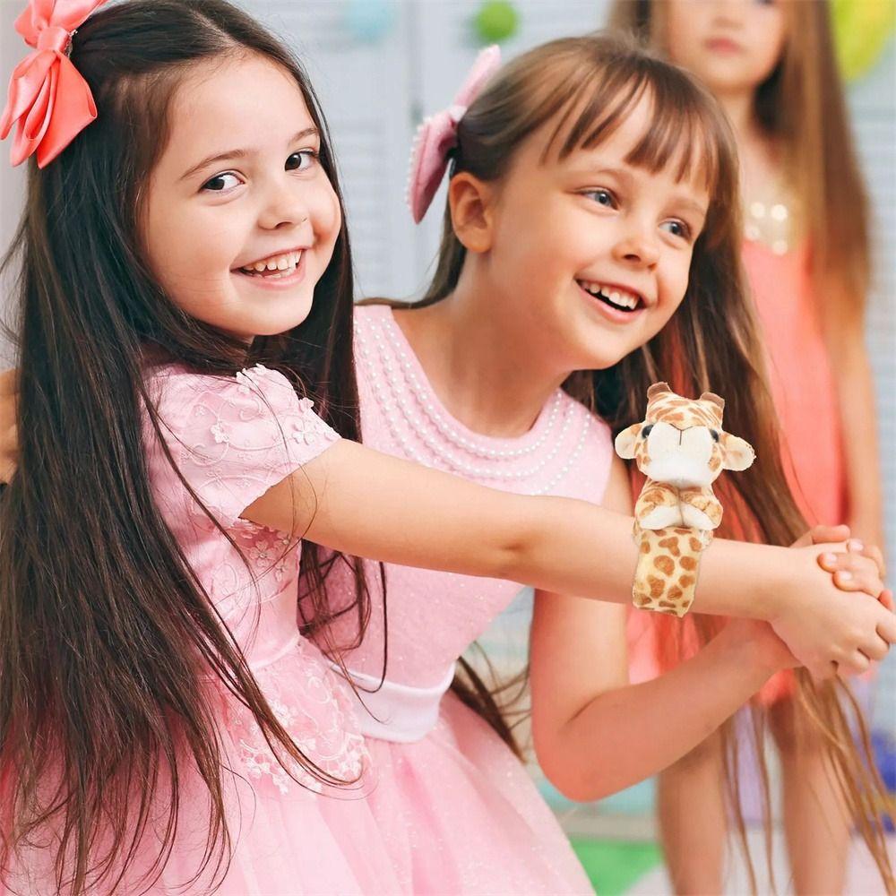 Kruhový potlesk Kreslený náramek na plácnutí Zvíře z džungle Plyšové zvíře Náramek na zápěstí Narozeniny Dětská hračka