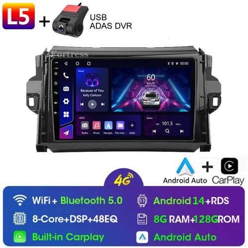 Android 12 For Toyota Fortuner 2 2015 - 2020 2 Din Car Radio Multimedia Video Player Stereo Carplay Auto 4G GPS Head Unit